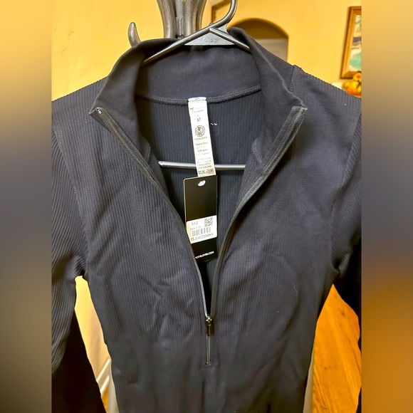 Ribbed Zipper Long Sleeves Jumpsuit. Seamless ribbed with tummy control. Gym. - Picture 2 of 14